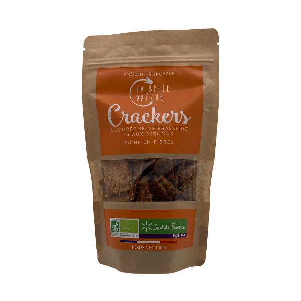 La Belle Drêche -- Crackers au malt d'orge épuisé et aux oignons bio