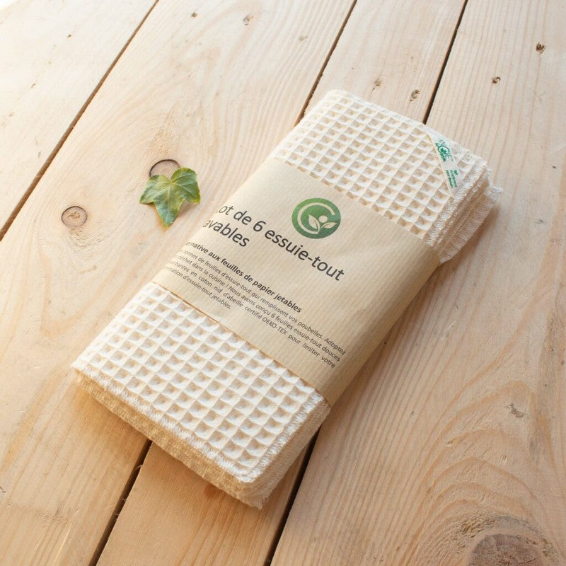 Angie Be Green -- Essuie tout (nid d'abeille) - lot de 6