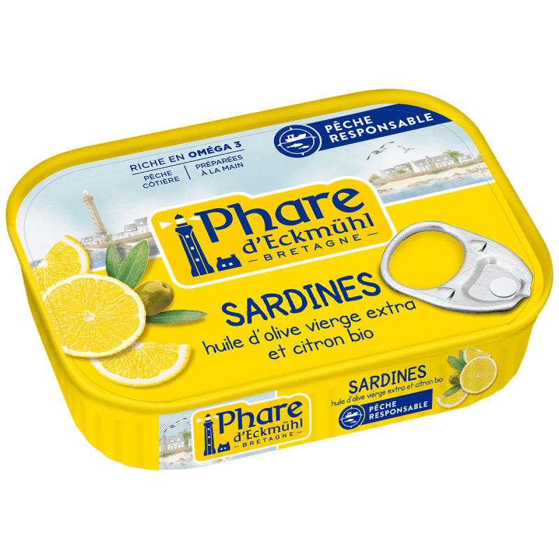 Sardines huile olive et citron bio