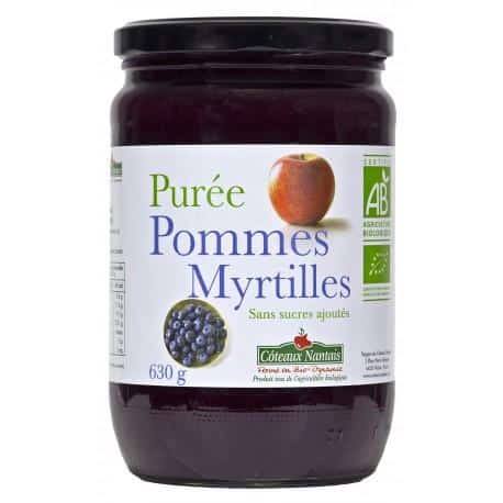 Puree pommes-myrtilles
