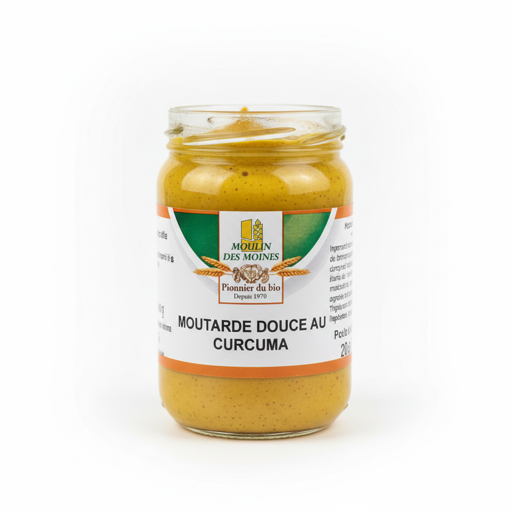 MOULIN DES MOINES -- Moutarde douce au curcuma