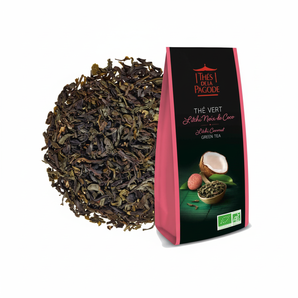 Thé Vert Litchi Coco - Les Thés de la Pagode