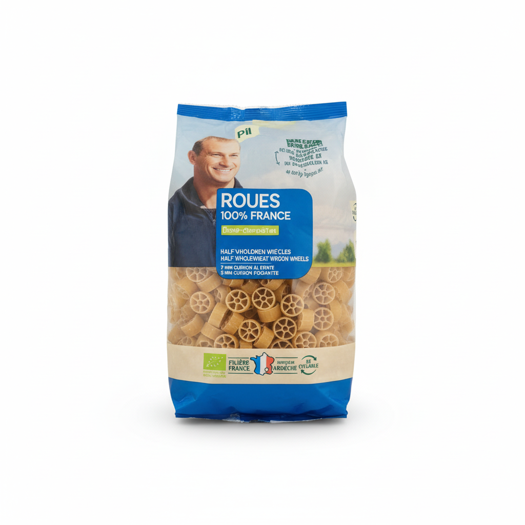PRIMEAL -- Pates roues 1/2 complet 500g