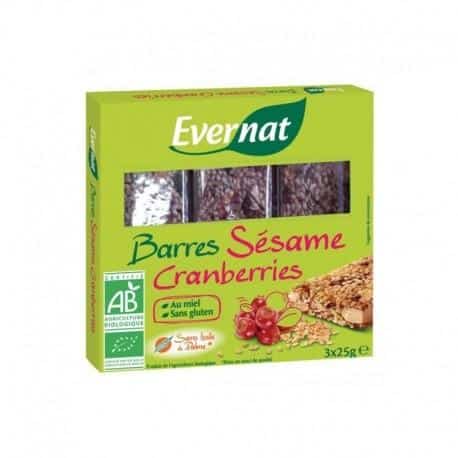 Barres sésame cranberries