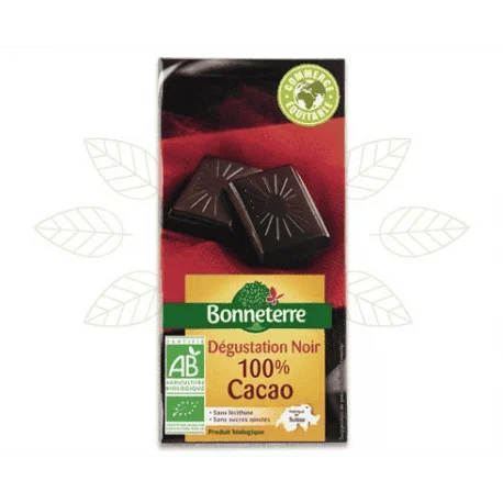 Chocolat degusation noir 100% cacao 70g