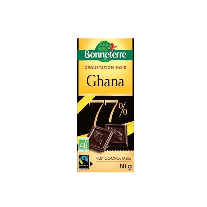 Chocolat noir 77% - ghana - 80g