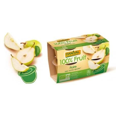 Dessert de fruits poire 4x100g