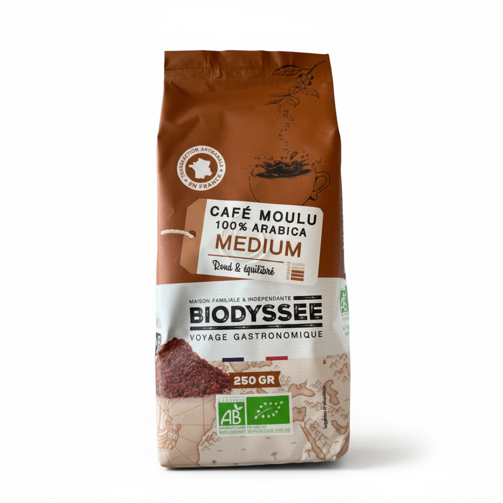 Café moulu 100% arabica medium