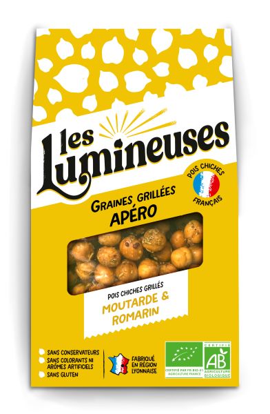 Pois chiche grillés moutarde et romarin bio - 1