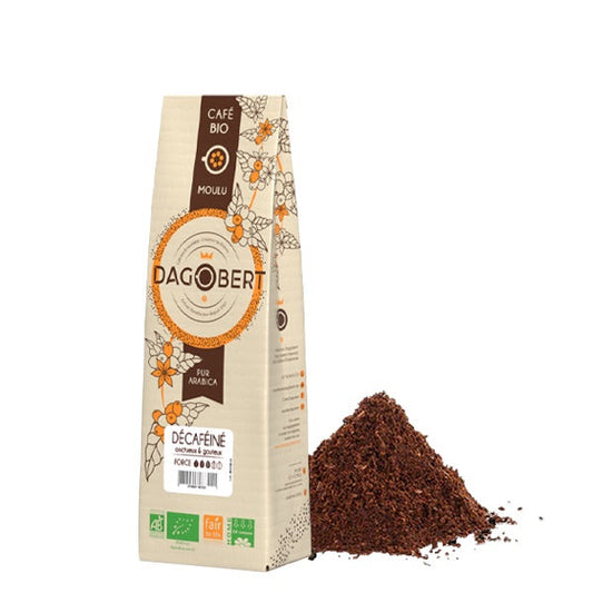 Les Cafés Dagobert -- Décaféiné 100% arabica, bio et équitable - moulu/filtre (origine Nicaragua) - 500 g
