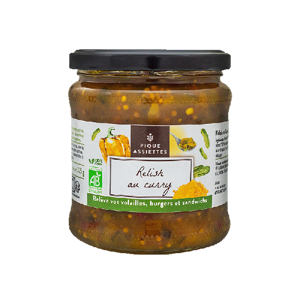 Pique Assiettes -- DDM 31.12.2024 Relish au curry bio - 325 g