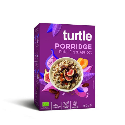 Turtle -- Porridge bio aux dattes, figues et abricots - 450 g
