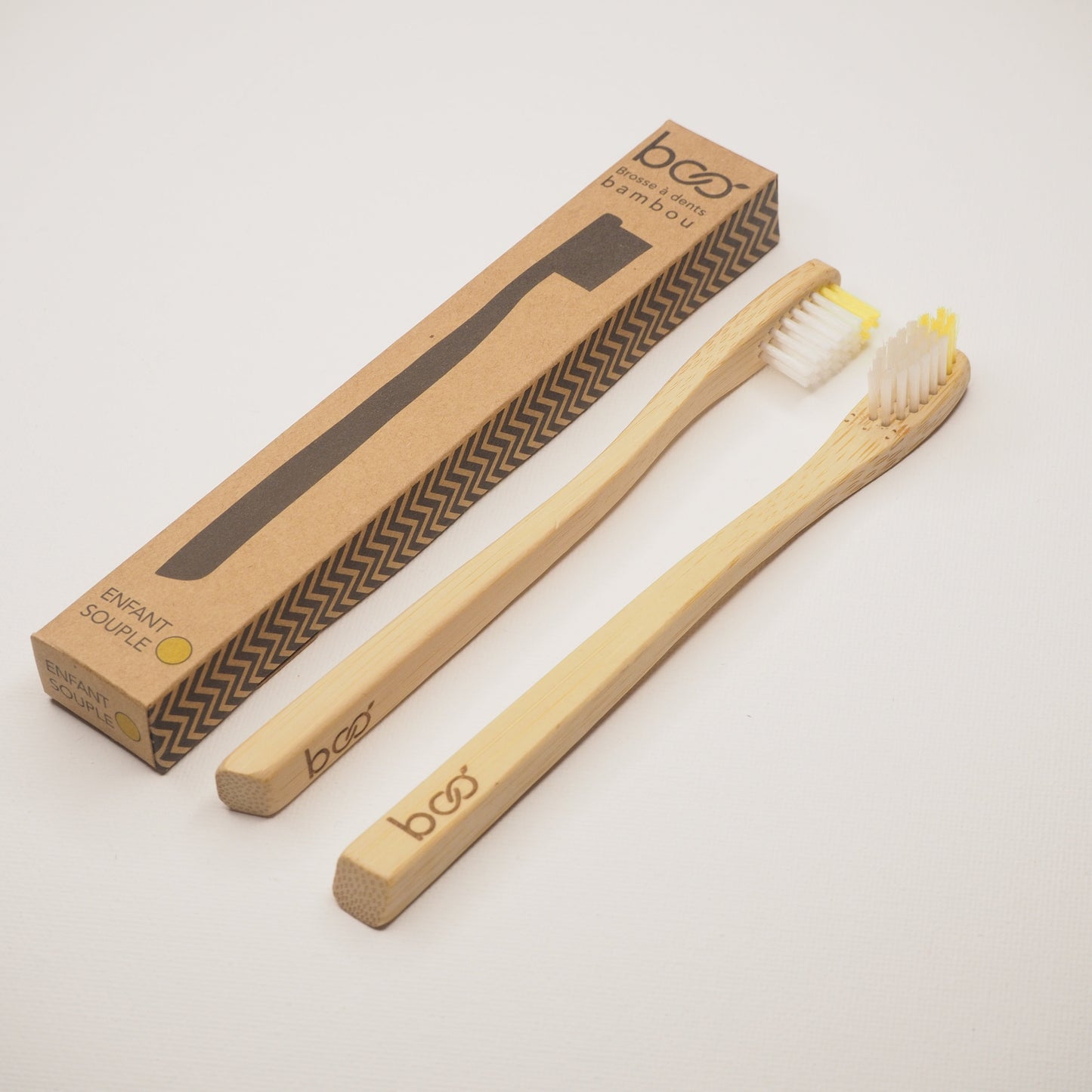My Boo Company -- Brosse à dents enfant en bambou (souple jaune)